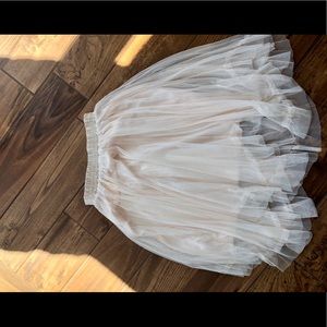 Cream tulle skirt
